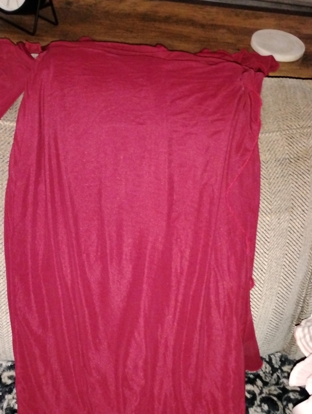 One-Shoulder Red Maxi Dress — Elegant Evening Style